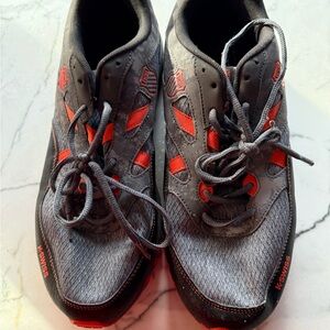 K-Swiss Charcoal and Crimson Sneakers